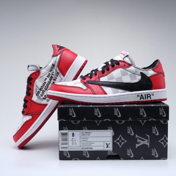 Air Jordan 1low LV og Chicago Match with a checkerboard