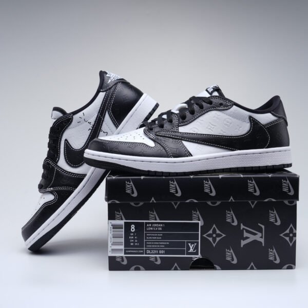 Air Jordan 1low LV og Black and white print