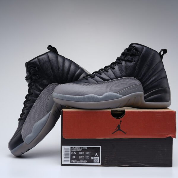 Air Jordan 12 Retro Black wolf grey white