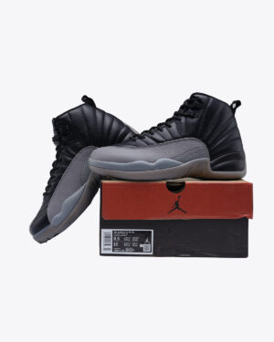Air Jordan 12 Retro Black wolf grey white-5