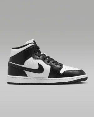 Jordan 1 Mid Women WhiteBlack-Panda Mid